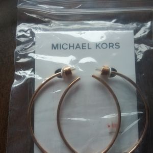 Michael Kors Gold Hoop Earrings. New.
